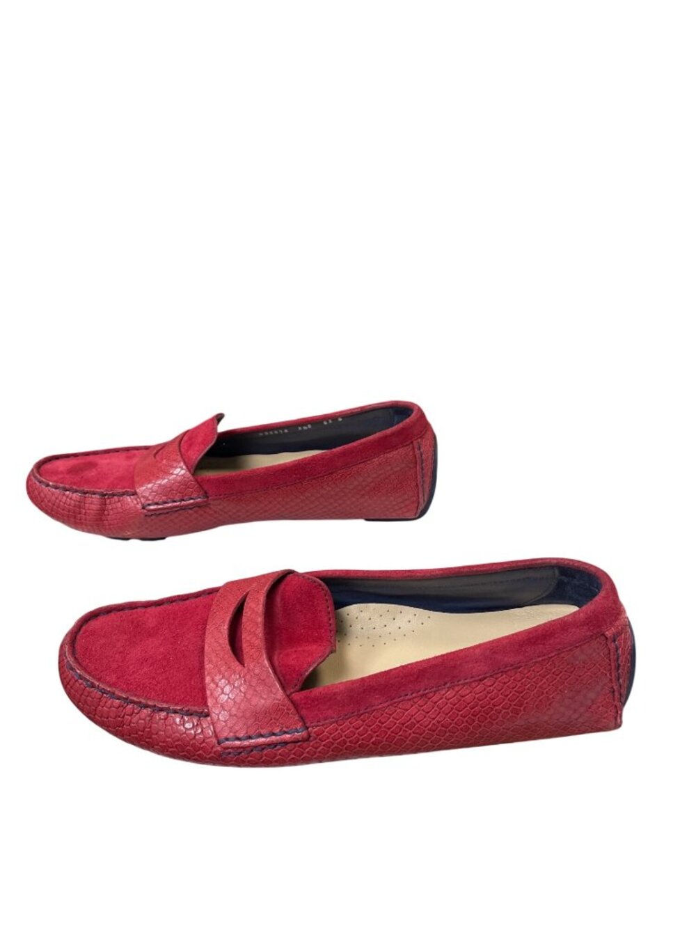 Cole Haan womens red suede leather slip preppy dress loafers sz 8.5B SKU 10-908 - Picture 3 of 16